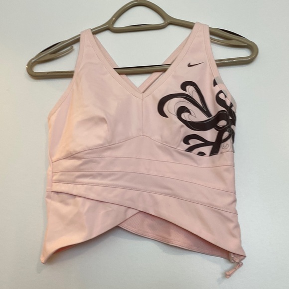 Nike Dryfit cropped cross back tank top US XS pink NWT - Picture 1 of 5